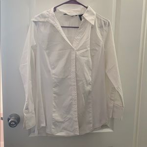 White button down blouse